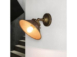 4251254243668 - Licht-erlebnisse - Messing Wandlampe in Bronze antik verstellbar Handarbeit - Bronze Antik matt