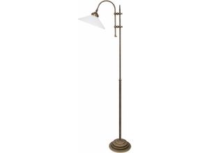 4251254243996 - Licht-erlebnisse - Rustikale Stehlampe Standlampe E27 Fiordo - Bronze Antik matt Weiß