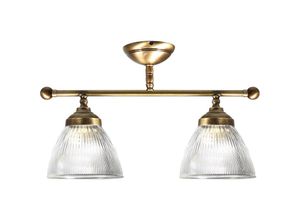 4251254244191 - Licht-erlebnisse - Deckenlampe Klassisch Bronze Hell - Bronze hell glänzend klar