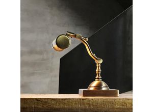 4251254244955 - Licht-erlebnisse - Premium Messinglampe Schreibtischleuchte Jugendstil - Bronze hell glänzend