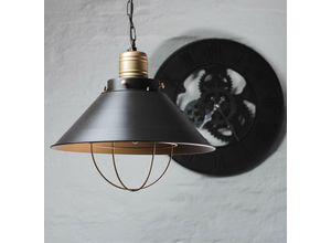 4251254261327 - Licht-erlebnisse - Vintage Hängelampe Schwarz Kupfer Industrial Design - Schwarz Kupfer