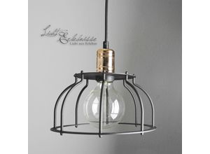 4251254261402 - Licht-erlebnisse - Industrial Pendelleuchte Schwarz Steampunk - Schwarz Kupfer