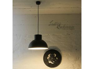 4251254261488 - Licht-erlebnisse - Vintage Loftlampe Hängelampe schwarz - weißSchwarz