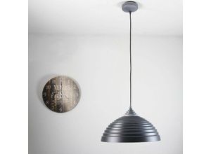 4251254262843 - Licht-erlebnisse - Hängeleuchte Grau E27 Metall Industrial Design Hängelampe - Grau