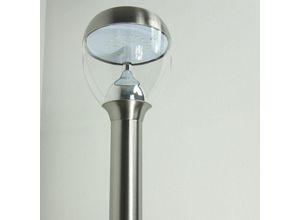 4251254293694 - Licht-erlebnisse - led Außenlampe Modern Edelstahl Optik - Edelstahloptik (Bilder zeigen Tag & Nachtaufnahmen)