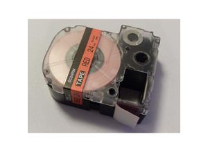4251258895818 - Kassette Patronen Schriftband 24mm kompatibel mit Epson LabelWorks LW-1000P LW-600P Ersatz für LC-6YRN SC24RW - Vhbw