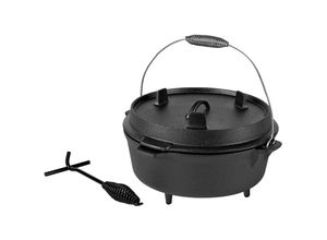 4251258911631 - - Dutch Oven Feuerkessel Gusseisen Kessel Bräter Camping Grillpfanne bbq 57 Liter