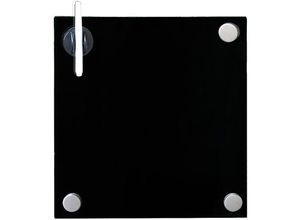 4251258916605 - Melko Glasmagnettafel Whiteboard Glasboard Magnetwand Pinnwand 45 x 50 x 04 cm Schwarz