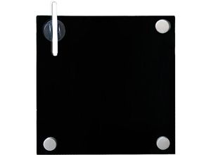 4251258924174 - Glasmagnettafel Whiteboard Glasboard Magnetwand Pinnwand 45 x 45 x 04 cm Schwarz - Melko