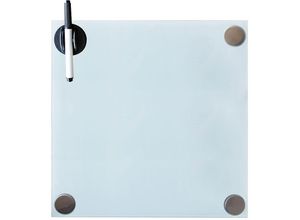 4251258924228 - Magnettafel 45x45CM Memoboard Weiß Whiteboard Pinnwand Glasmagnettafel - Melko