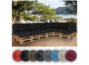 4251258933848 - Palettenkissen Palettenauflage Leinen Sitzkissen Palettenpolster Polster Palettensofa Paletten Kissen Outdoor Sitzauflage - 120x80x18CM anthrazit