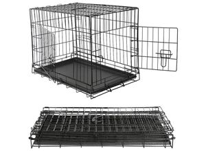 4251258935415 - - Hundetransportbox Falltbar Drahtkäfig Hunde Transportbox Gitterbox Hundekäfig