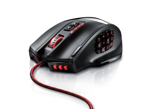 4251259150541 - Gaming-Maus kabelgebunden 1000 dpi USB MMO Mouse mit 16400dpi 18 programmierbare Tasten Gewichte