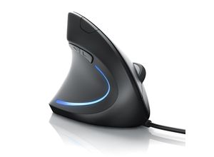 4251259167600 - CSL ergonomische Maus kabelgebunden optische Vertikale Linkshänder Mouse gegen Mausarm Tennisarm