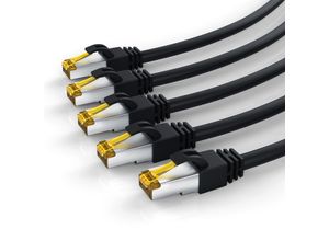 4251259179153 - Primewire 5x LAN-Kabel CAT7 RJ-45 (Ethernet) Gigabit Ethernet S FTP Netzwerkkabel 10000 Mbit s Patchkabel - 05m