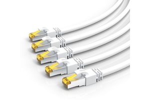 4251259179160 - Primewire 5x LAN-Kabel CAT7 RJ-45 (Ethernet) Gigabit Ethernet S FTP Netzwerkkabel 10000 Mbit s Patchkabel - 05m