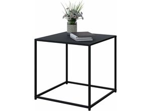 4251259412953 - Ecd Germany - Konsolentisch Beistelltisch 55x55x55 Metall schwarz matt Cube Würfel Quarder Tisch modern zeitlos