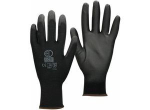 4251259436966 - Hago - Arbeitshandschuhe Industrie und Mechaniker-Handschuh Verbesserter Griff- und Komforttechnologie xxl   11 Schwarz 60 Paar