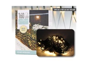 4251259495819 - Hago - led Lichtervorhang Lichternetz Lichtnetz Vorhang IP44 Outdoor warmweiß 2m x 10m