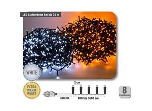 4251259495949 - Hago - led Lichterkette Leuchtkette IP44 Outdoor Cluster Dekolicht Warmweiß 30m