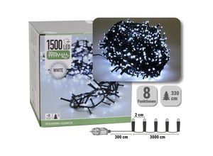 4251259496014 - Hago - led Lichterkette Leuchtkette IP44 Outdoor Cluster Dekolicht Kaltweiß 30m