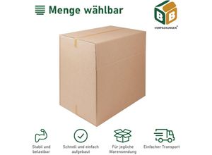 4251259880028 - Bb-verpackungen Gmbh - 25 x Faltkartons (500 x 400 x 300 200 mm) stabil 2-wellig Versandkarton Päckchen dhl Hermes Schachtel Box Paket braun