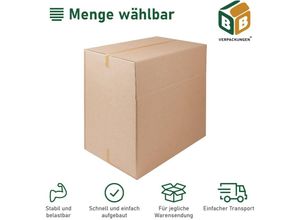 4251259880035 - Bb-verpackungen Gmbh - 50 x Faltkartons (500 x 400 x 300 200 mm) stabil 2-wellig Versandkarton Päckchen dhl Hermes Schachtel Box Paket braun