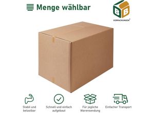 4251259883395 - 4 x Faltkarton (1180 x 780 x 1070 mm) stabil 2-wellig Versandkarton für schwere Gegenstände Palettenkarton dhl Hermes Schachtel Box Paket braun