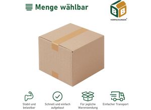 4251259883524 - Bb-verpackungen Gmbh - 25 x Faltkarton (190 x 150 x 140 mm) stabil 1-wellig Versandkarton Päckchen dhl Hermes Schachtel Box Paket braun