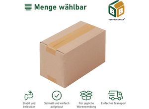 4251259883616 - Bb-verpackungen Gmbh - 100 x Faltkarton (240 x 130 x 130 mm) stabil 1-wellig Versandkarton Päckchen dhl Hermes Schachtel Box Paket braun