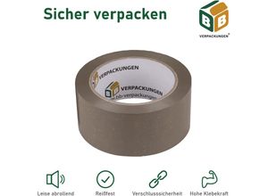 4251259890188 - Bb-verpackungen Gmbh - 12 Rollen Klebeband pvc braun mit Naturkautschuk Kleber Packband Paketklebeband Karton BB-Verpackungen