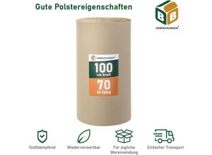 4251259912675 - Bb-verpackungen ® - 5 x Rollenwellpappe (10 x 70 m) Wellkarton Füllmaterial Polster Schutz Rollwellpappe BB-Verpackungen