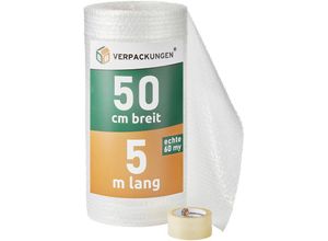 4251259915409 - Bb-verpackungen Gmbh - Verpackungsset Sparpaket Luftpolsterfolie 05 x 5 m + Klebeband PP28 (transparent) BB-Verpackungen