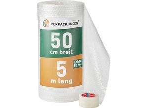 4251259915652 - Bb-verpackungen Gmbh - Verpackungsset Sparpaket Luftpolsterfolie 05 x 5 m + Tesa Klebeband pp 64014 (transparent) BB-Verpackungen