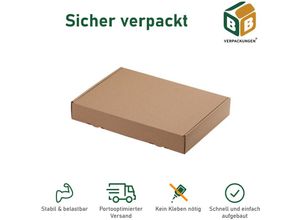 4251259916260 - Bb-verpackungen Gmbh - 25 x Maxibriefkarton (319 x 225 x 50 mm) din A4 stabiler Versandkarton Faltschachtel Versandschachtel Wellpappe BB-Verpackungen