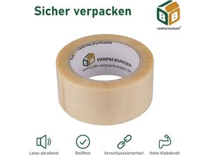 4251259942672 - Bb-verpackungen Gmbh - 6 Rollen Klebeband pvc transparent mit Naturkautschuk Kleber Packband Paketklebeband Karton BB-Verpackungen