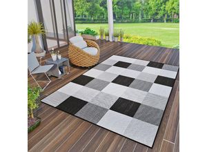 4251275406769 - Vimoda - Robuster In- und Outdoor Flachgewebe Balkon Terrasse Küchenteppich140x200 cm