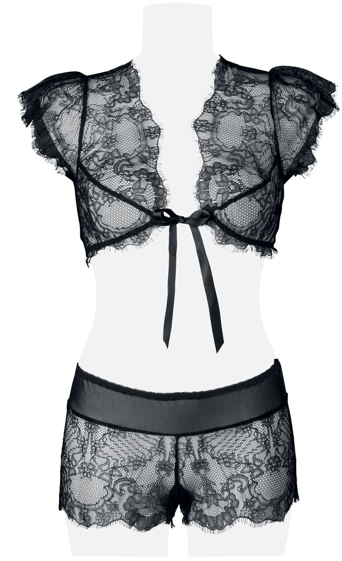 4251302129647 - 2-teiliges Spitzencami-Set Wäsche-Set schwarz in S