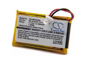 4251303501435 - Vhbw - Li-Polymer Akku 350mAh (37V) kompatibel mit Headset Kopfhörer Sony BT22 BT-22 DR-BT22 DR-BT22G DR-BT22IK Ersatz für 64327-01 64399-01