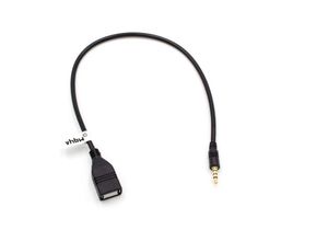 4251303555971 - vhbw Aux Adapter-Kabel Klinke USB OTG kompatibel mit KFZ Auto Radio zB von Isuzu Jaguar Kia Lancia Land Rover Mazda Mercedes Opel Peugeot