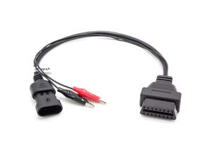 4251303556978 - Vhbw - OBD2 Adapter 3Pin-OBD1 auf OBD2 kompatibel mit Citroën Peugeot psa Group mit 2Pin-Anschluss Auto kfz - 30 cm