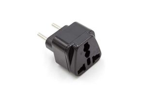 4251303559115 - Reisestecker Adapter (Euro-Stecker auf UK USA China-etc-Buchse) - Reiseadapter Schwarz 250 v   16 a - Vhbw