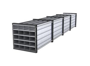 4251305418250 - eurokraft pro Wabenregal HxBxT 1000 x 1000 x 6000 mm 20 Wannen 4 x 5 Fächer