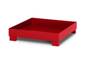 4251305418618 - R+R Industrietechnik RR Industrietechnik Auffangwanne aus Stahl für 4x 200 Liter Fass ohne Gitterrost RAL 3000 feuerrot