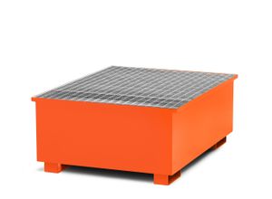 4251305419547 - R+R Industrietechnik RR Industrietechnik Typ RTA-1 Auffangwannen für IBC aus Stahl mit Abfüllbereich RAL 2004 reinorange
