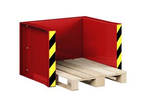 4251305431495 - R+R Industrietechnik RR Industrietechnik Paletten Stapel Station RPS-05 BxTxH 1020x945x740 mm RAL 3000 Feuerrot
