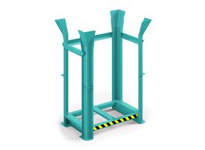 4251305431839 - R+R Industrietechnik RR Industrietechnik Paletten Richtgestell RRG-10 BxTxH 1340x940x1930 mm RAL 5018 Türkisblau