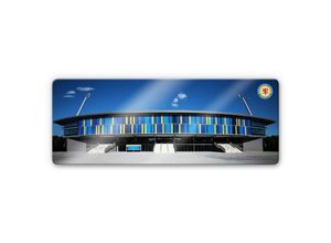 4251305624521 - Eintracht Braunschweig - Glasbild modern Fußball Verein Stadion 100x40cm Glas Wandposter - blau