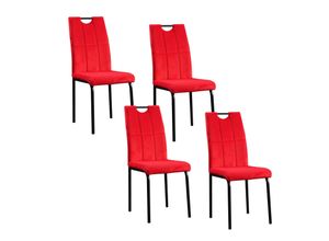 4251312963675 - Stuhl Denton Velvet Rot