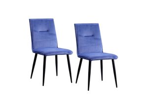 4251312963958 - Stuhl Salinas Velvet Blau